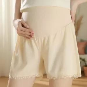 [옷자락]여성 임산부 하이웨이스트 레이스 통기성 사각속바지