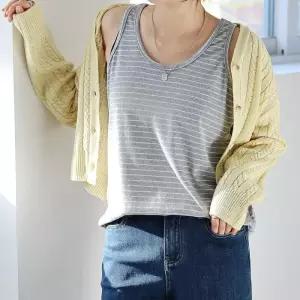 [옷자락]여자 셔링 단가라 이너티 유넥 빅사이즈 망고 나시