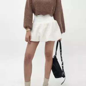 [옷자락]여자 겨울 후리스 양털 하이웨스트 밴딩 미니스커트