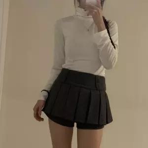 [옷자락]여자 벨트 플리츠 속바지 반하이 겨울 미니스커트