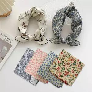 [옷자락]여자 데일리 부드러운 패턴 포인트 손수건 겸용 쁘띠 스카프