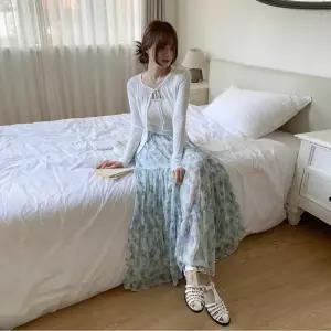 [옷자락]여성 시원한 플라워 여름 롱스커트