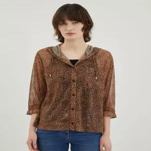 [올리비아로렌]호피 후드 저지 가디건_VOBAL4M5111