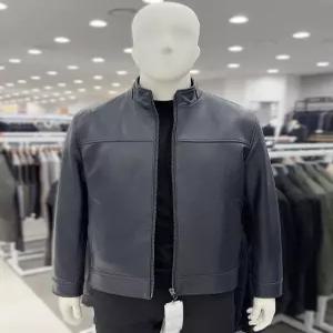 [트루젠]남자 간절기 봄 양가죽 램스킨 트러커 라이더 레더자켓 집업 하프 숏점퍼 2컬