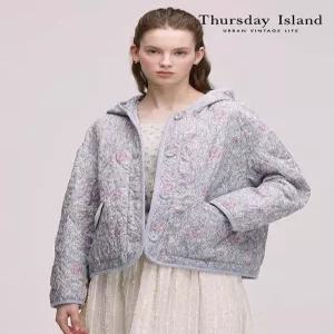 [써스데이아일랜드][Thursday Island] 패턴 퀼팅 점퍼(T242MJP132W)