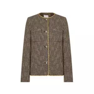 [샤트렌]크로커다일레이디 라운드넥 트위드 봄 숏자켓_CLESJK101