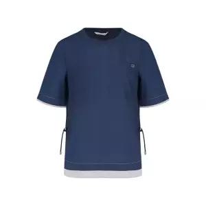 [크로커다일레이디]크로커다일레이디 레이어드 이중단 포켓 반팔티_CLEMTS501