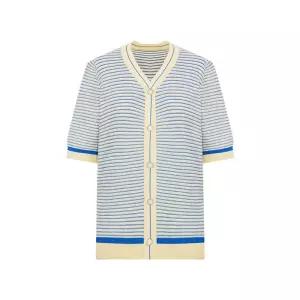 [샤트렌]올리비아하슬러 브이넥 배색 가디건형 풀오버_OHEMSW201