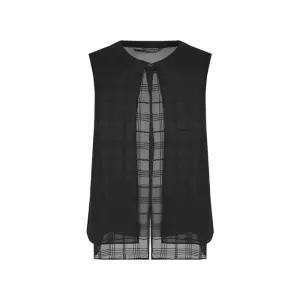 [크로커다일레이디]크로커다일레이디 라운드 밴드넥 제천끈 덧장 여름 베스트_CLEMVT1