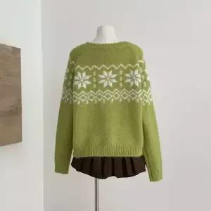 여성용 니트 울 가을 모피 코트 부클 섬 ST3