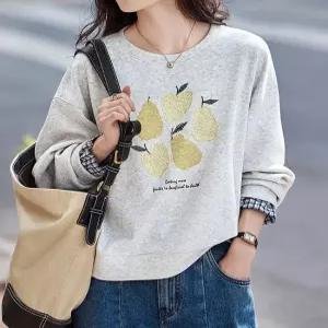 [패션시그널]체크소매 레이어드 망고 맨투맨 35F302