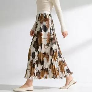 [패션시그널]플라워패턴 링클머신 롱스커트 65A17E