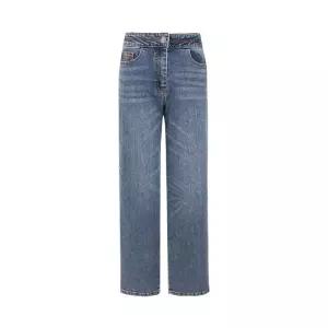 [크로커다일레이디]샤트렌 체인 자수 포인트 슬림핏 데님팬츠_HCESDP204