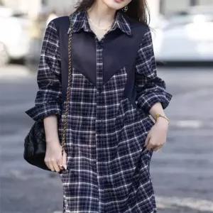 [패션시그널]패턴레이어드 롱셔츠원피스 692D17