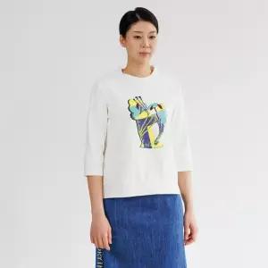 [디아스토리]엘텍스 원포인트 7부 소매 탑 (AISOTN02)