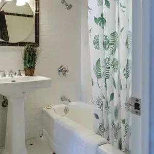 [골드스마일]욕실 파티션 방수 커튼 욕조 샤워 그리너리