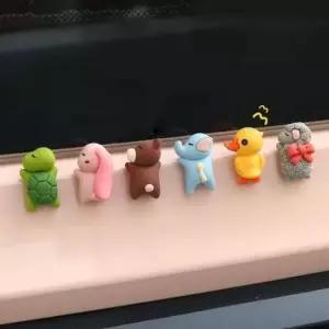 차량용 느낌상점 자동차 대쉬보드 소품 미니 동물 피규어