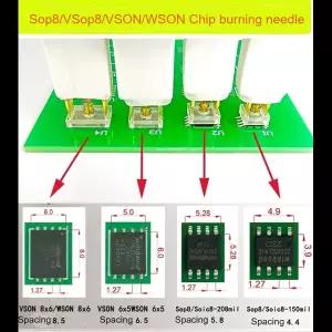 Wsonvson 칩 다운로드 용 4pcs Sioc8 Sop8 굽기 쓰기 프로브 스프링 바늘 플래시 eeprom 칩 버너 케이블