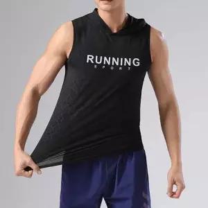 남성 운동 런닝복 야외 스포츠룩 여름 후드 나시티