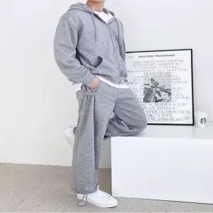남성 기모 후드집업 팬츠 세트-양털안감