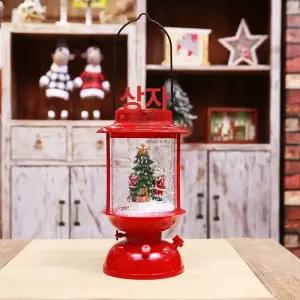 스노우볼 플로어 램프 겨울 크리스마스 산타 오르골