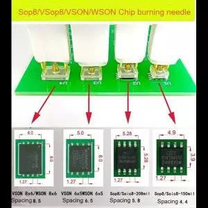 Sop8 wson vson 칩 다운로드 용 좋은 품질 1pcs 굽기 쓰기 프로브 스프링 바늘 플래시 eeprom 칩 버너 케이