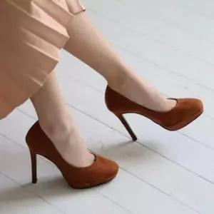 미용실구두 국내제작 둥근코 가보시 스웨이드 여성구두 펌프스힐Y