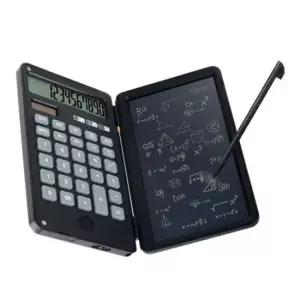 [문구/오피스] 2 in 1 전자 계산기 메모패드 12자리 보드 전자노트 탁상용 사무용 가정용 휴대용 버튼식