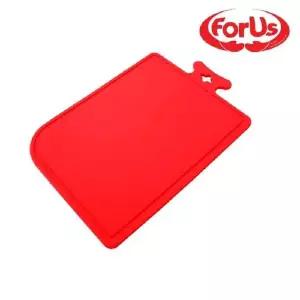 [오너클랜]실리콘 이유식 용기 레드 도마형 식판 아기 플레이트