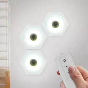 [Deco] 홈앤 LED 붙이는 조명 무드등 3개입 백색 리모컨포함