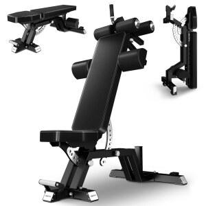 케피피트니스 웨이트 벤치 - 1500LBS 용량의 운동 벤치, 17 u201D 프레스 높이, 평평한 / 경사 하강 각도 및 수직 수납이 가능한 11+8 조절 벤치6000 시리즈