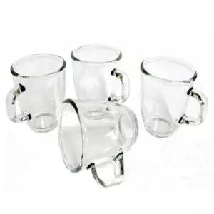 유리컵 머그잔 커피잔 세트 4p