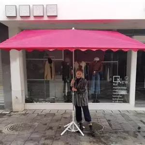 사각 하프 파라솔 천막 기울어진 발코니 테라스