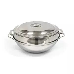 bns 인덕션겸용 스텐삼중 만두찜기세트 550 찜솥/채반/전골/국수/식당