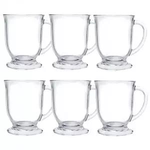 유리 머그컵 비너스 440ml 6개입 홈카페 유리컵