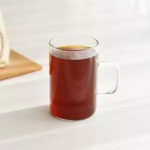 유리컵 500ml 내열 머그잔 홈카페 유리잔 손잡이컵