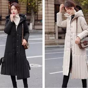 LEA-B116 후드 옆절개 롱패딩