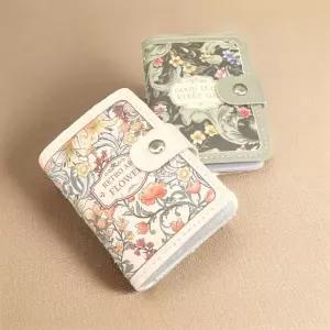 꽃무늬 정원 플라워 카드 지갑 대용량 수납 명함 파우치 미니 동전