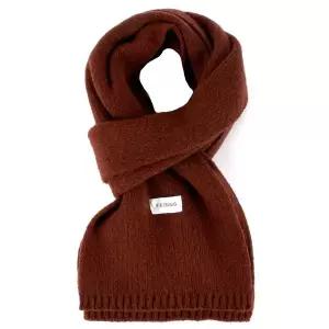 쁘띠 머플러 숏 미니 니트 목도리 브라운