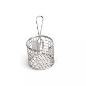 bns 업소용 스텐 미니 튀김 손잡이 원형 바스켓 1호