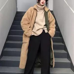 [JH4R9Q3U_51IB]여성 후리스 점퍼 양털 양면 롱점퍼 뽀글이 (29898259A)