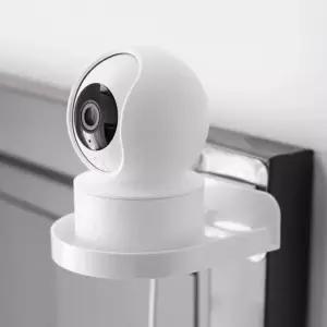 [큰손할인] CCTV거치대 씨씨티비 홈캠 펫캠 베이비캠 이글루 카메라 무타공 벽걸이 접착 받침대 현관