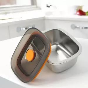 밀폐용기 (250ml)스텐 전자레인지 밀폐용기(직사각) 유리반찬통