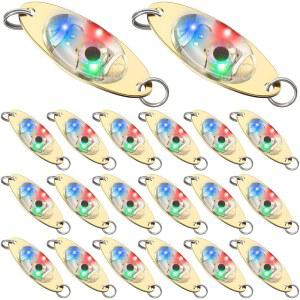 LED 낚시, 수중 낚시 스푼 유인 물속 플러셔 배스 할리벗 소금물 트롤링 딥 라이트 조명 미끼 플래셔