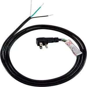 인증된 가전 액세서리 15-0336 10암페어 전원 코드 6피트 3개의 전선 접지 직각 플러그 헤드