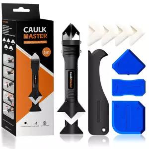 실리콘 코킹 도구 3 in 1 그라우트가 있는 실란트 마감 욕실 주방 싱크대 샤워기 타일 및 창문 밀봉을 위한