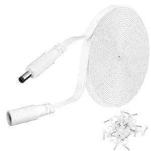 WILDHD DC 전원 연장 케이블 10피트 2.1mm×5.5mm CCTV 카메라 IP WiFi 독립형 DVR(10피트 플랫 바디