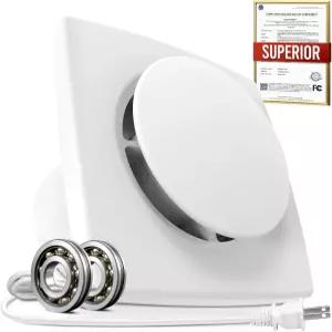 3 습도 센서가 장착된 3단 욕실 선풍기 리모컨 타이머 및 온도 조절 조용 업그레이드된 2600RPM 통풍구