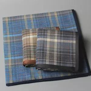 남자 면수건 체크 무늬 정사각형 손수건 땀수건 3매 TzJ8+1Bxx