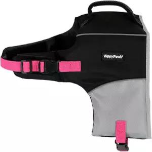 지피포스 어드벤처 개 구명조끼 반려견 및 강아지용 수영 조끼 훈련용 소형 대형견 - 핑크 엑스-스몰